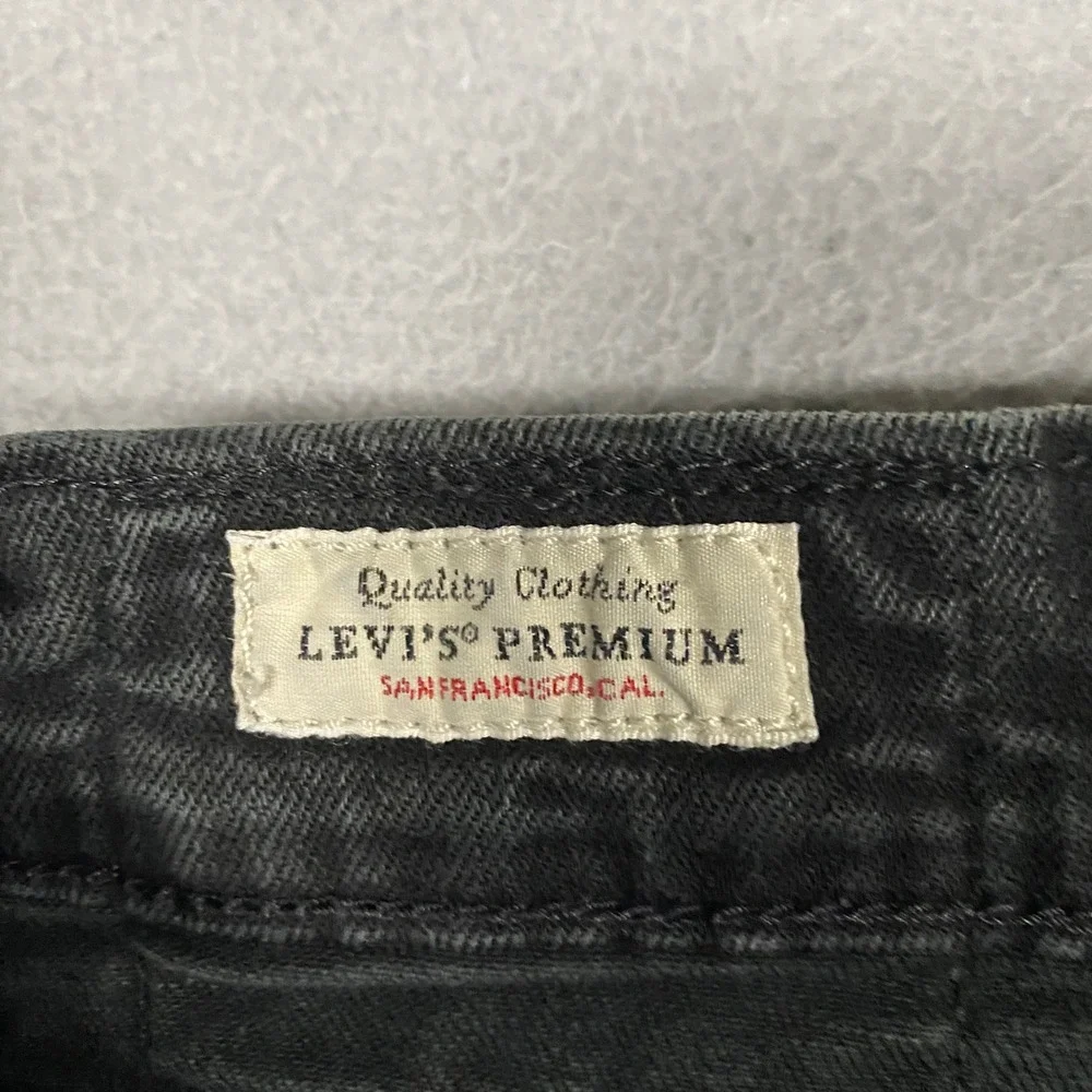 Levi's 511 Slim Fit Jeans Mens 36x32 (Measures 32x31) Black Premium Denim Pants